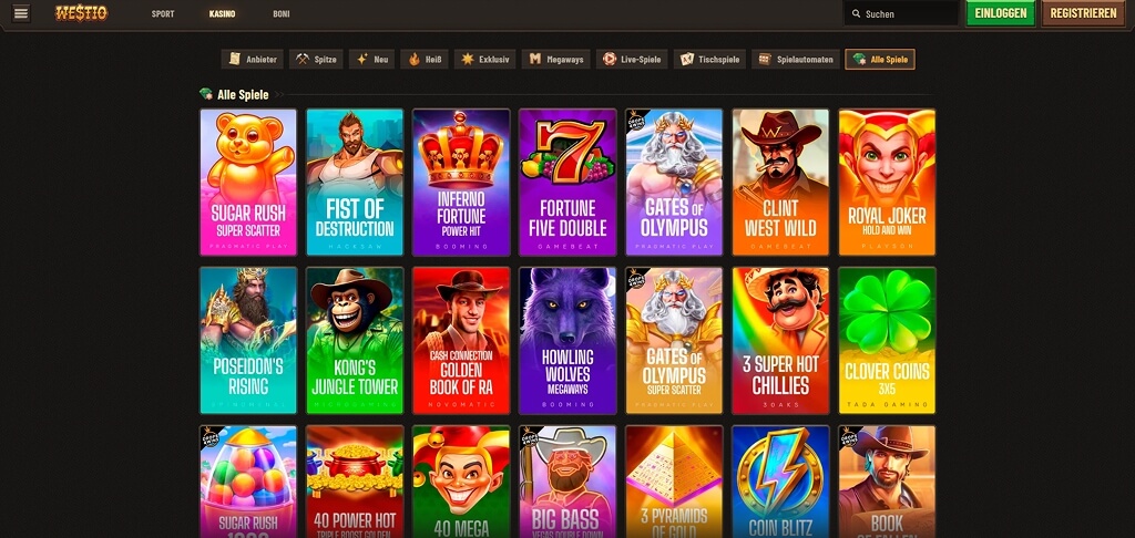 Westio Casino -Spiele