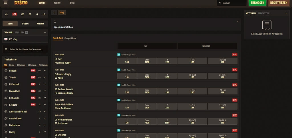 Westio Casino Sportwetten